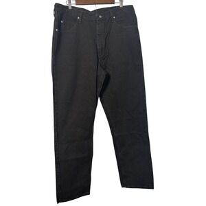 NWT Wrangler Men's Relaxed Fit Black Denim Jeans Sz 38x34 Country Cowboy Western